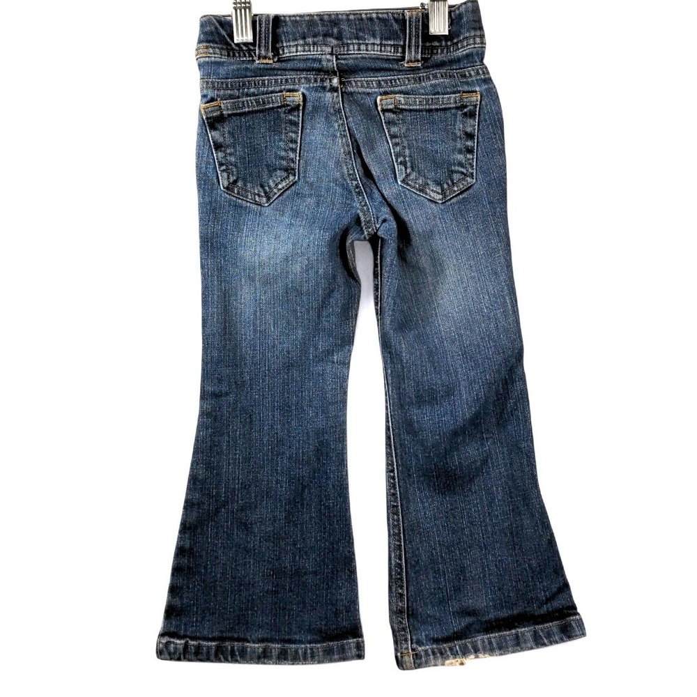 Vtg Gap Kids Y2K Flare Jeans Size 4 Adjustable Waist Stretch 2005 Retro Denim - Picture 4 of 11